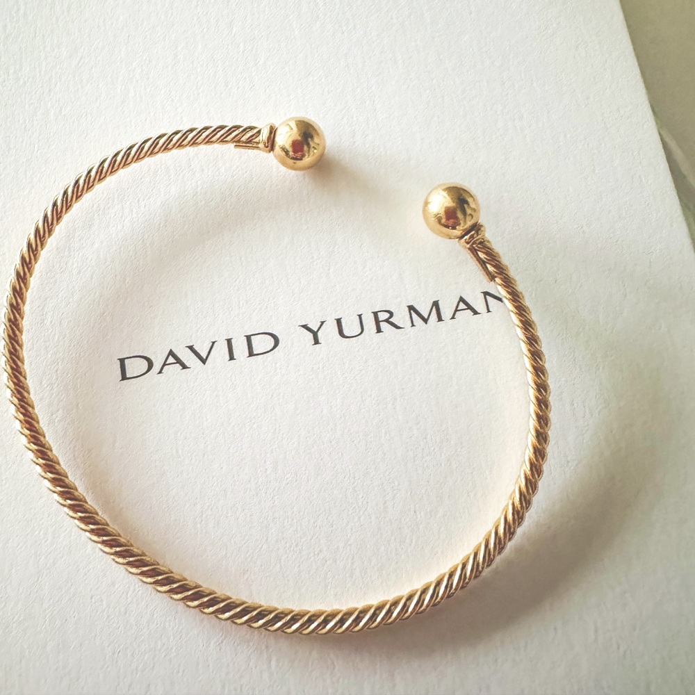 SOLD: David Yurman Gold Cable Bracelet